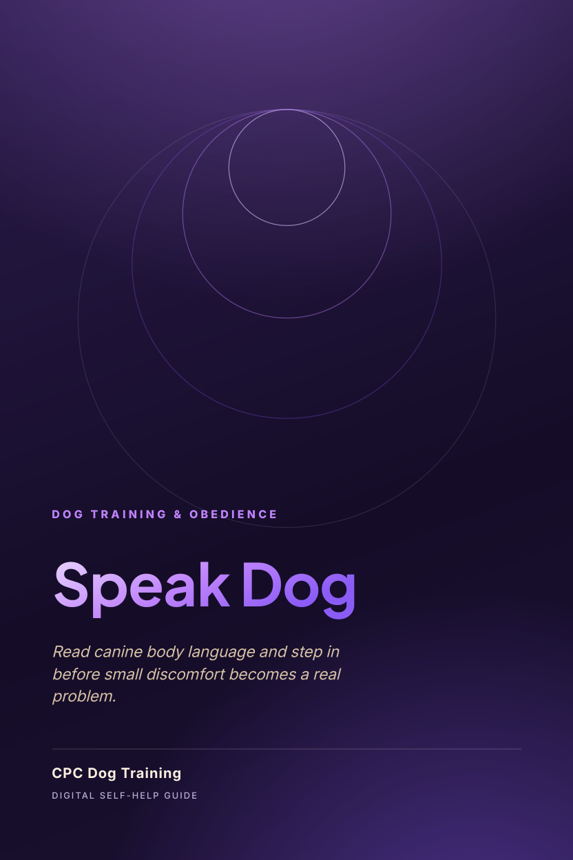 Cover of the Speak Dog guide